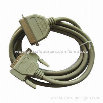 DB25-pin to CN36 Printed Cable, Available in Gray, Used for Printer Date Transfer